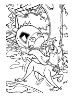 A coloring page of krypto the superdog